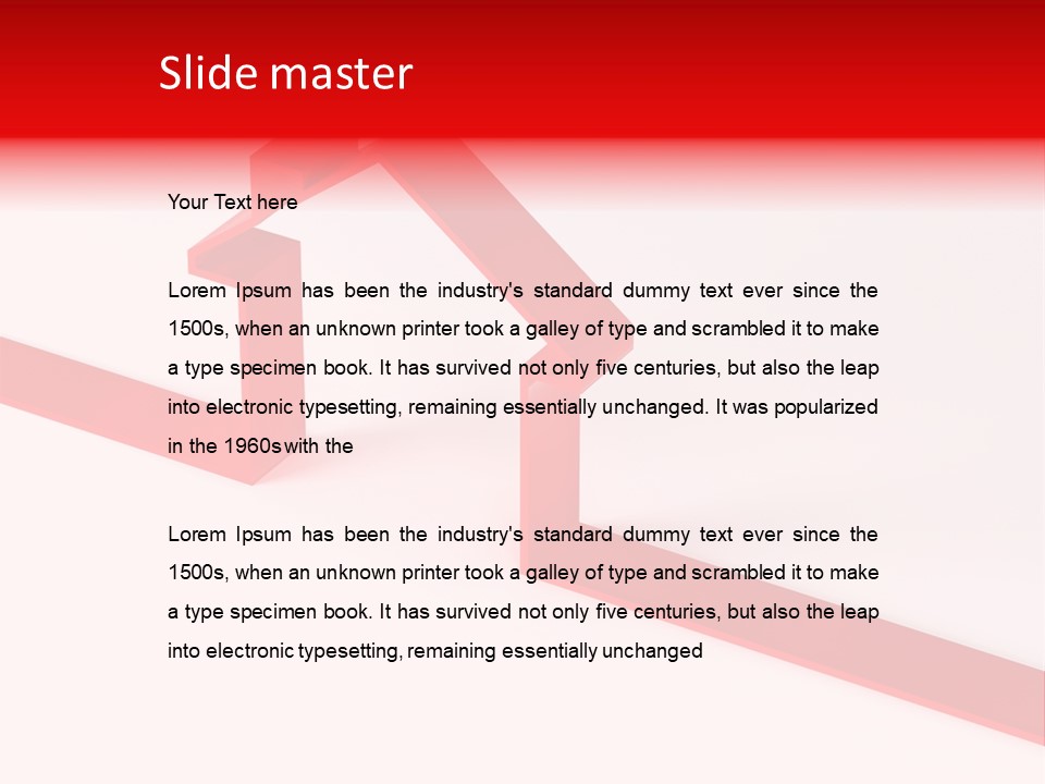 A Picture Of A Red House On A White Background PowerPoint Template