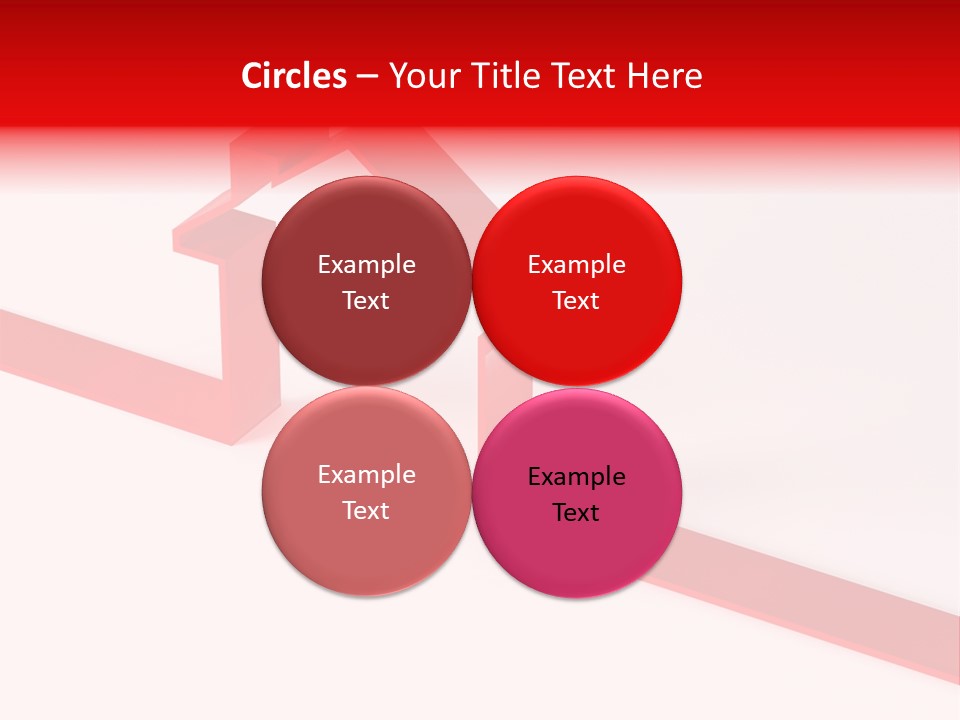 A Picture Of A Red House On A White Background PowerPoint Template