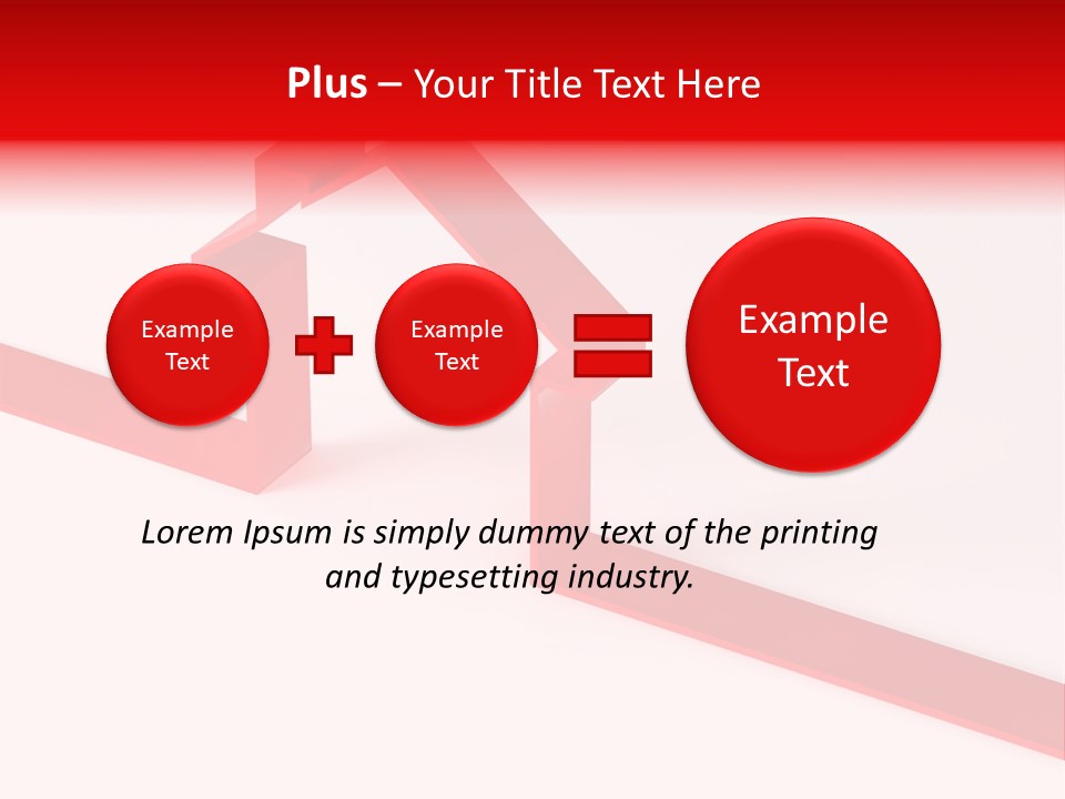 A Picture Of A Red House On A White Background PowerPoint Template
