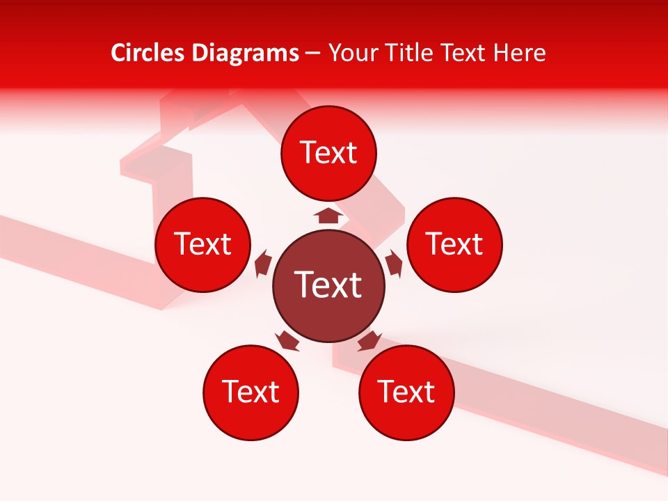 A Picture Of A Red House On A White Background PowerPoint Template