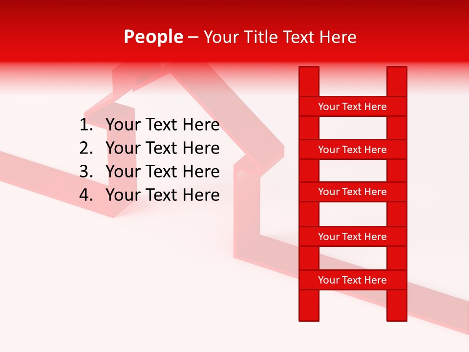 A Picture Of A Red House On A White Background PowerPoint Template