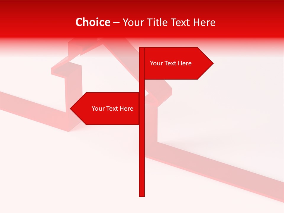 A Picture Of A Red House On A White Background PowerPoint Template