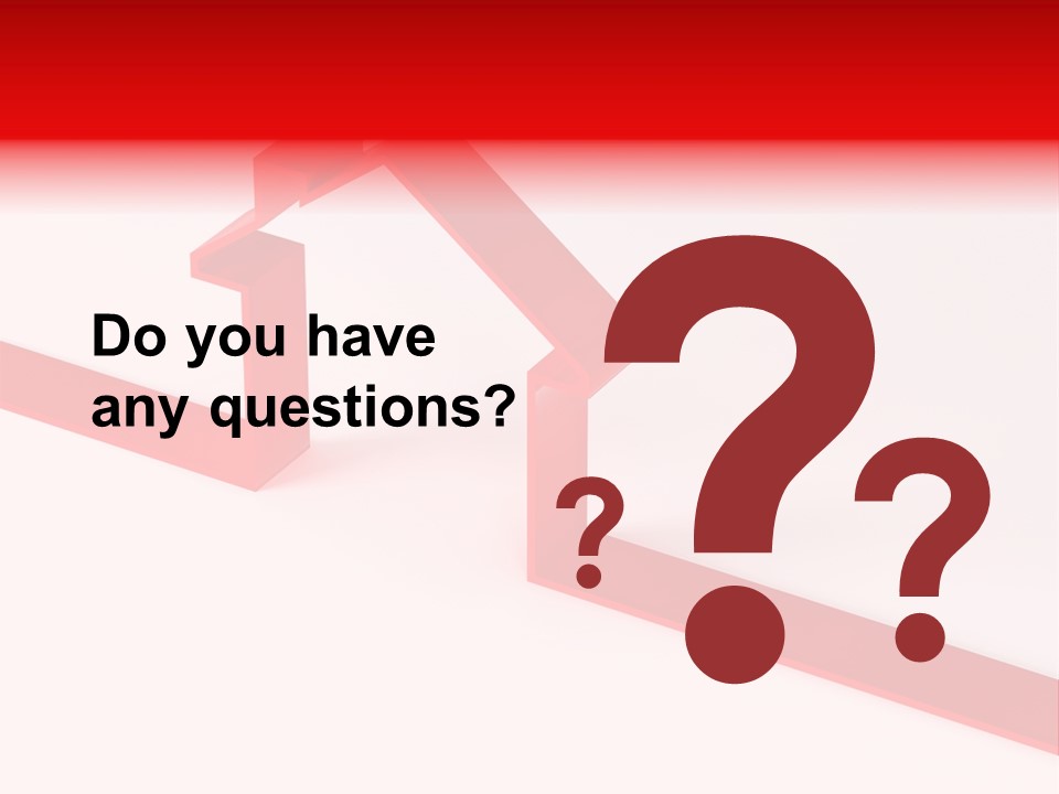 A Picture Of A Red House On A White Background PowerPoint Template