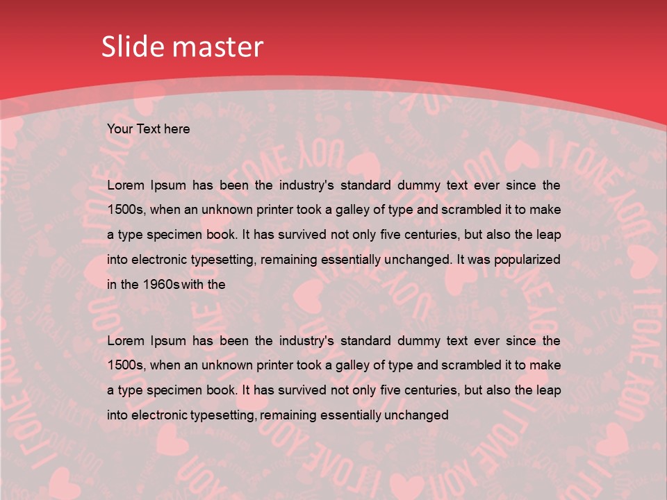 Love Valentines Symbol PowerPoint Template