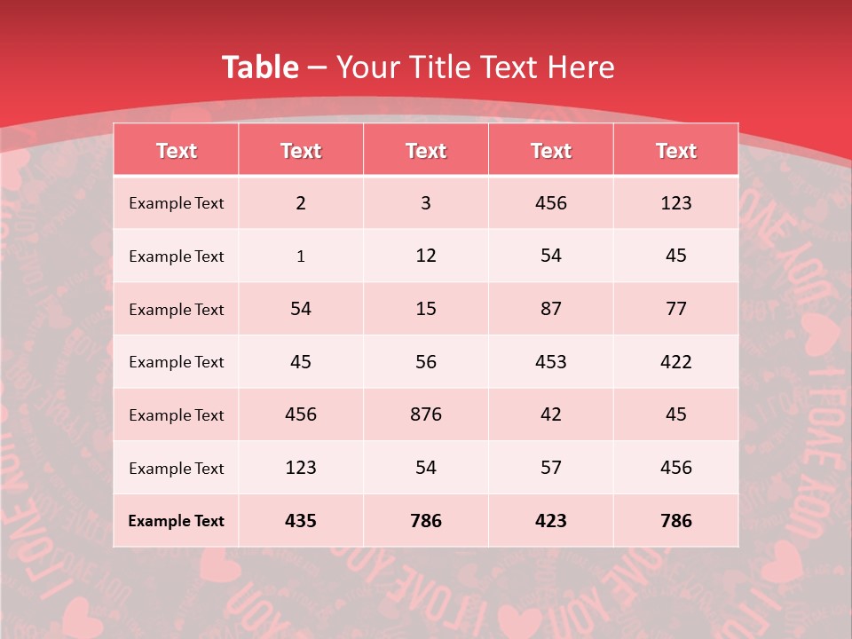 Love Valentines Symbol PowerPoint Template