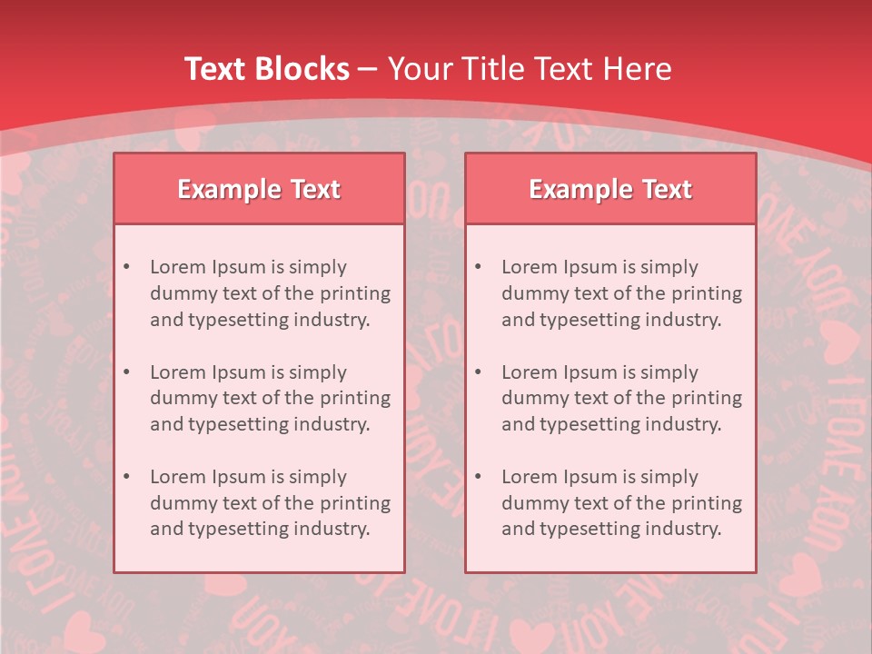 Love Valentines Symbol PowerPoint Template
