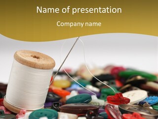 Closeup Clothier Bobbin PowerPoint Template