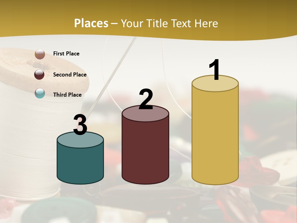 Closeup Clothier Bobbin PowerPoint Template