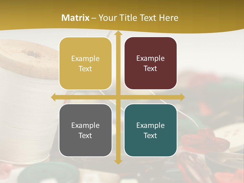 Closeup Clothier Bobbin PowerPoint Template