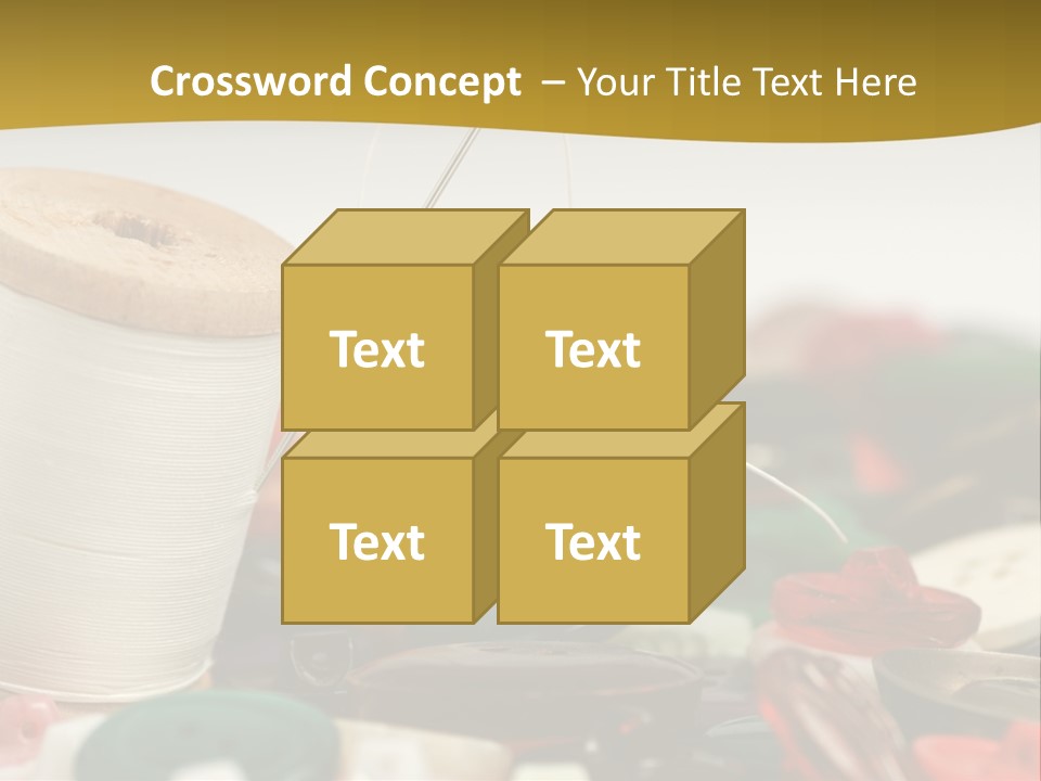 Closeup Clothier Bobbin PowerPoint Template