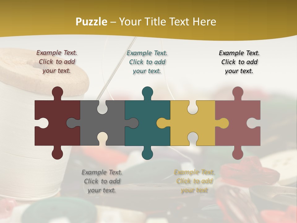 Closeup Clothier Bobbin PowerPoint Template