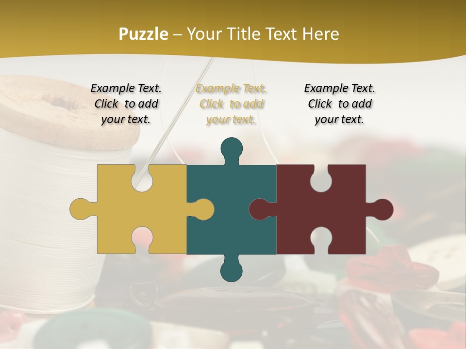 Closeup Clothier Bobbin PowerPoint Template