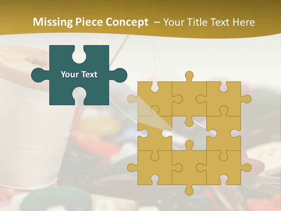 Closeup Clothier Bobbin PowerPoint Template