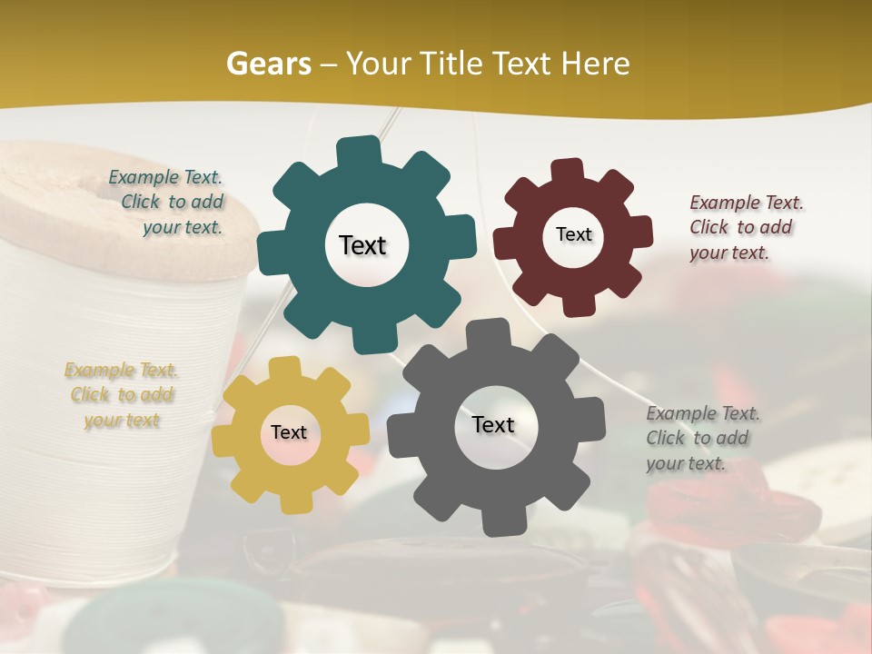 Closeup Clothier Bobbin PowerPoint Template