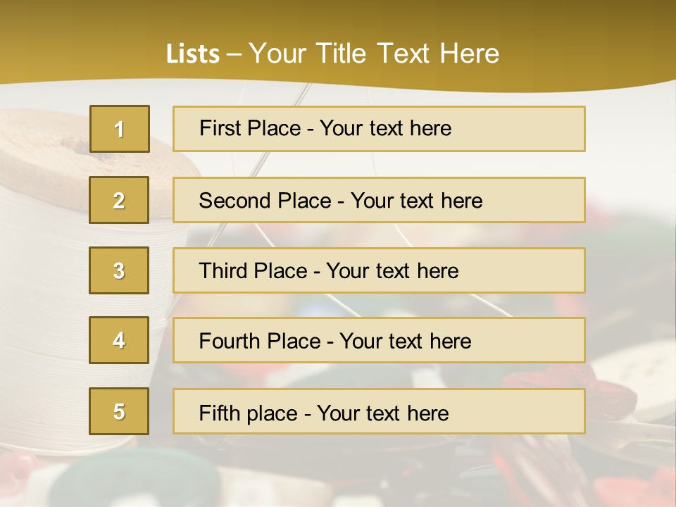 Closeup Clothier Bobbin PowerPoint Template