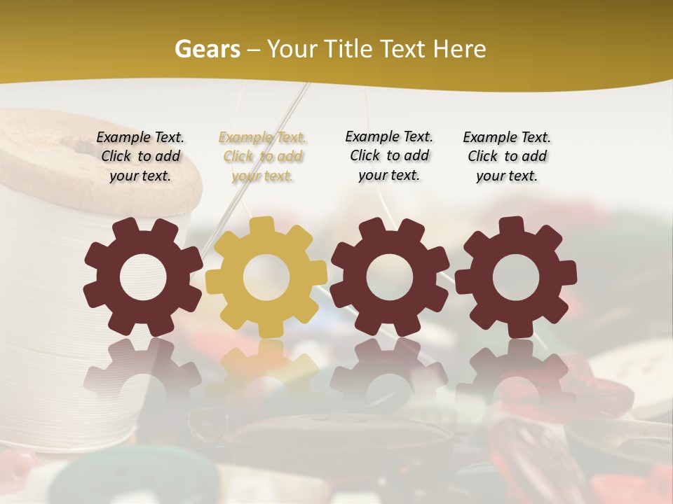 Closeup Clothier Bobbin PowerPoint Template