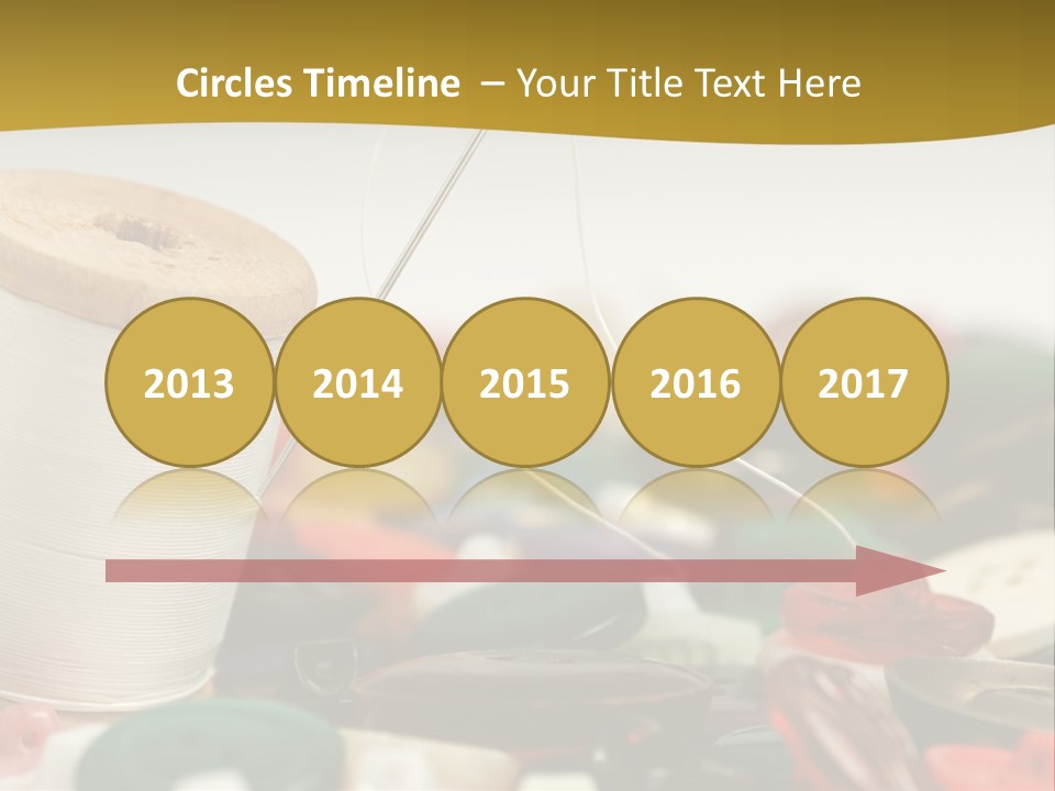 Closeup Clothier Bobbin PowerPoint Template