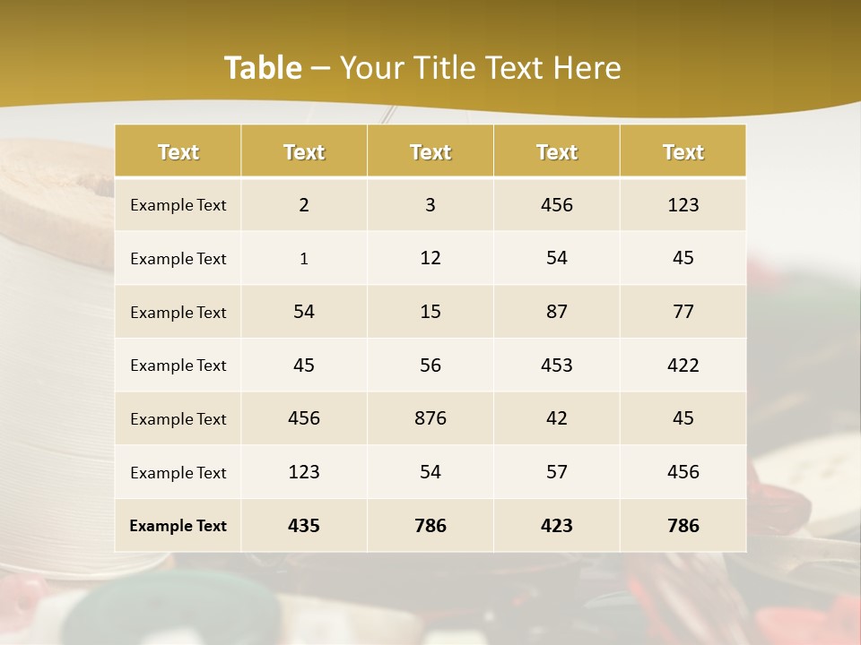 Closeup Clothier Bobbin PowerPoint Template