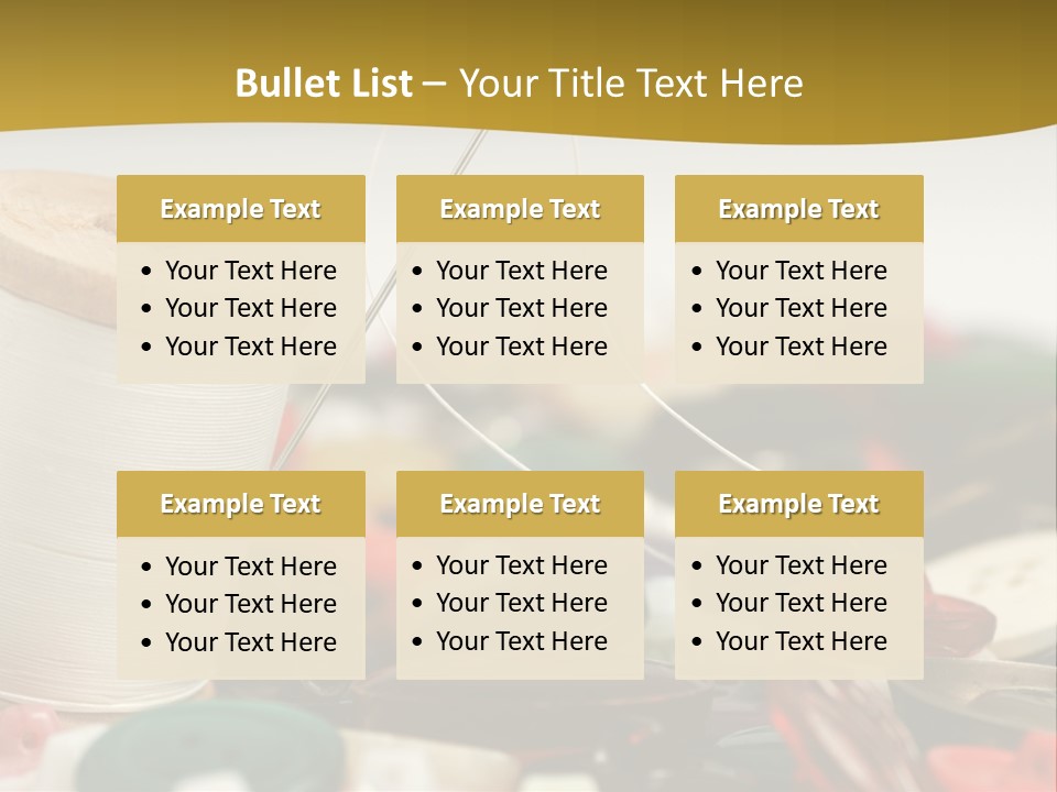 Closeup Clothier Bobbin PowerPoint Template