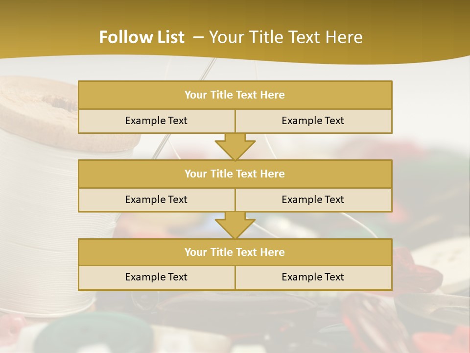 Closeup Clothier Bobbin PowerPoint Template