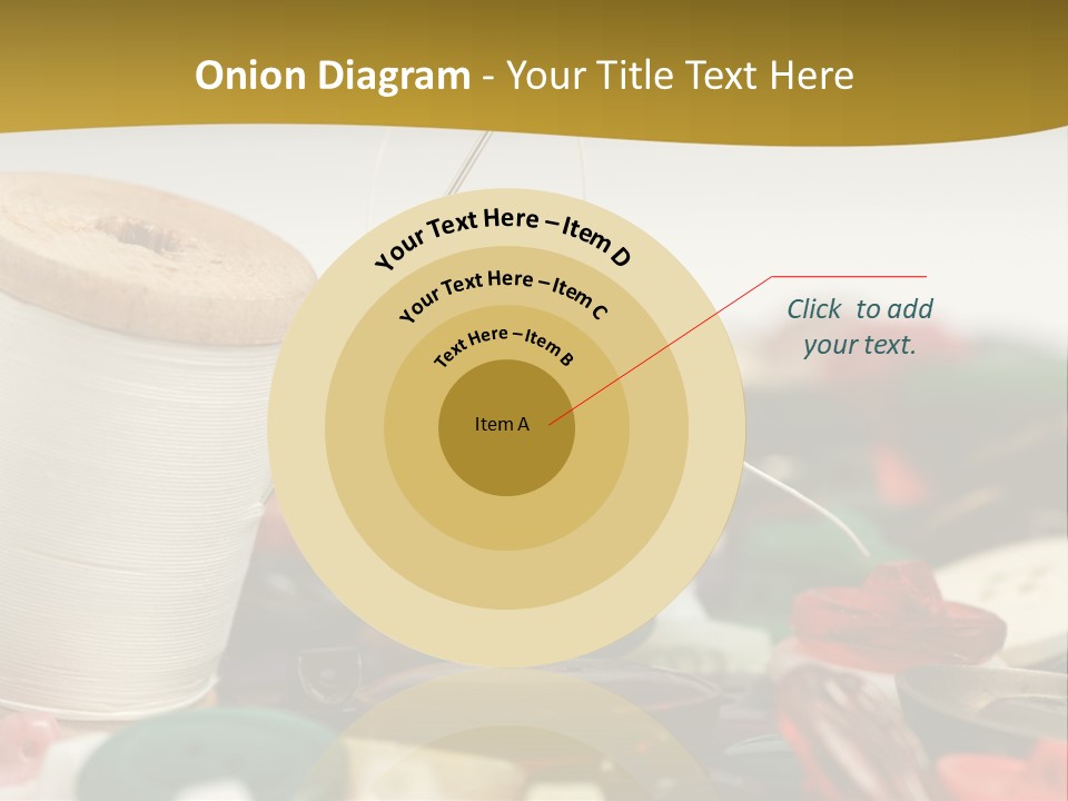 Closeup Clothier Bobbin PowerPoint Template