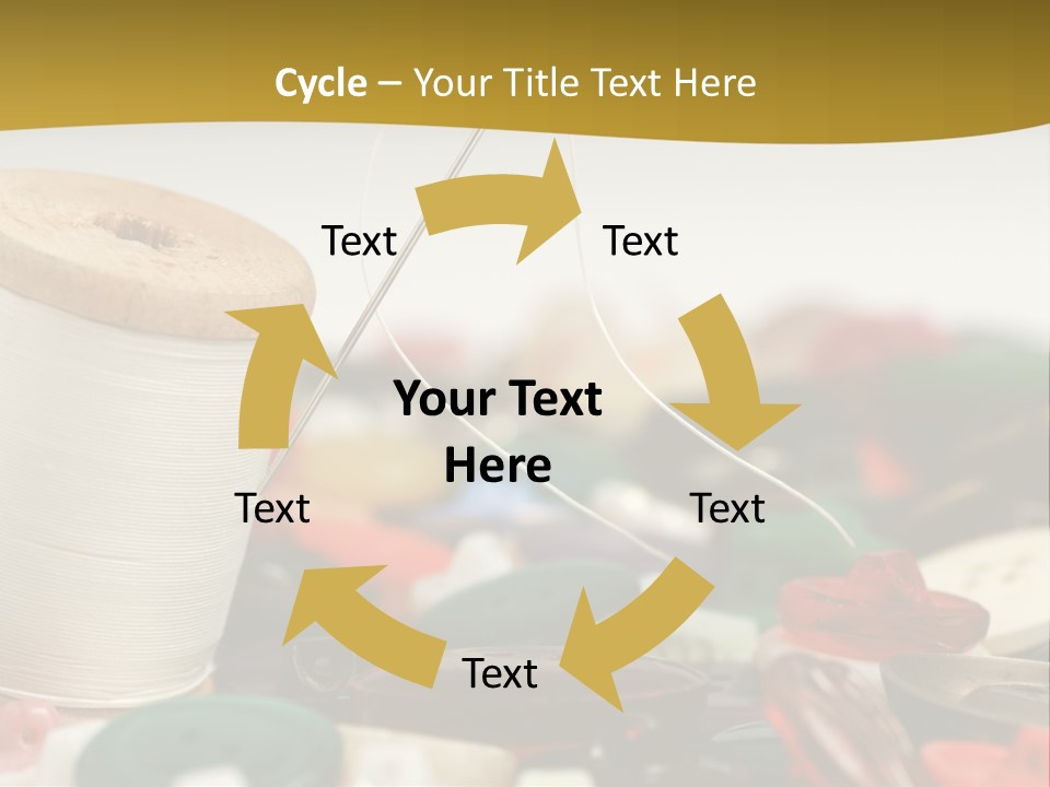 Closeup Clothier Bobbin PowerPoint Template