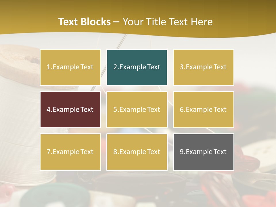 Closeup Clothier Bobbin PowerPoint Template