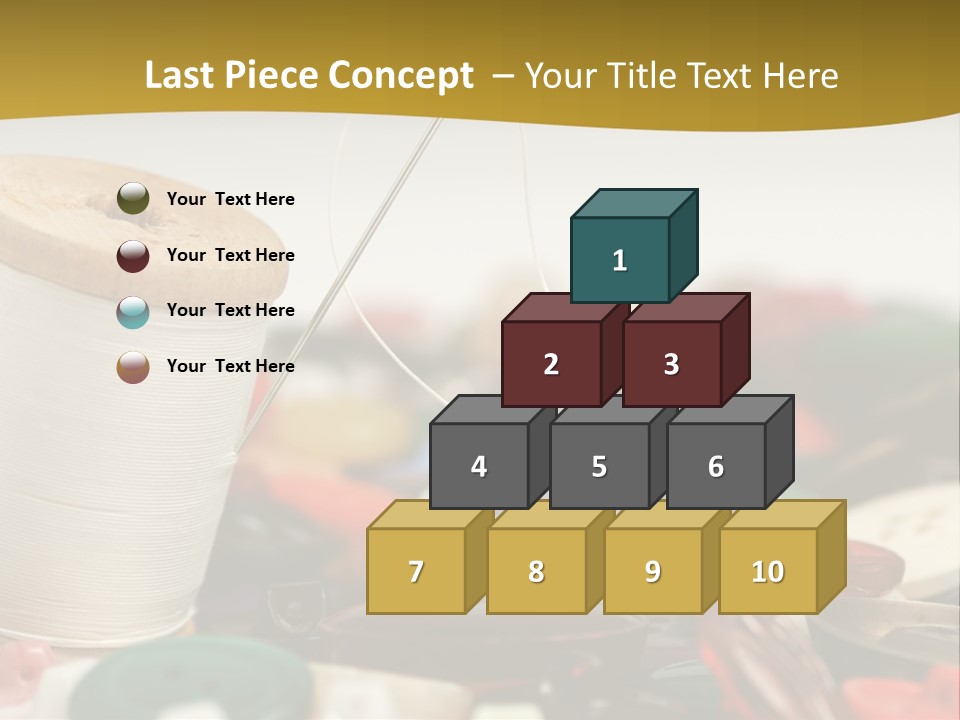 Closeup Clothier Bobbin PowerPoint Template