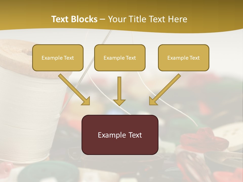 Closeup Clothier Bobbin PowerPoint Template