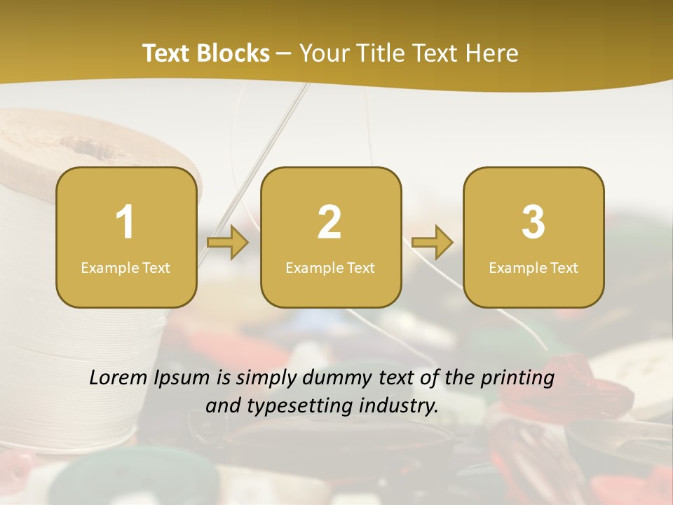 Closeup Clothier Bobbin PowerPoint Template