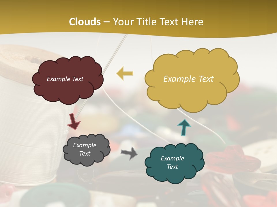 Closeup Clothier Bobbin PowerPoint Template