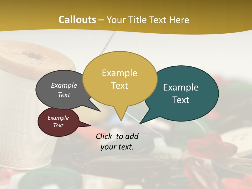 Closeup Clothier Bobbin PowerPoint Template