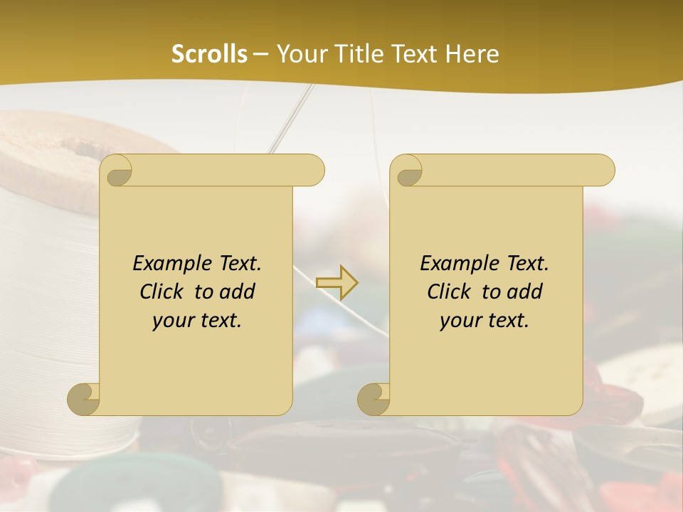 Closeup Clothier Bobbin PowerPoint Template