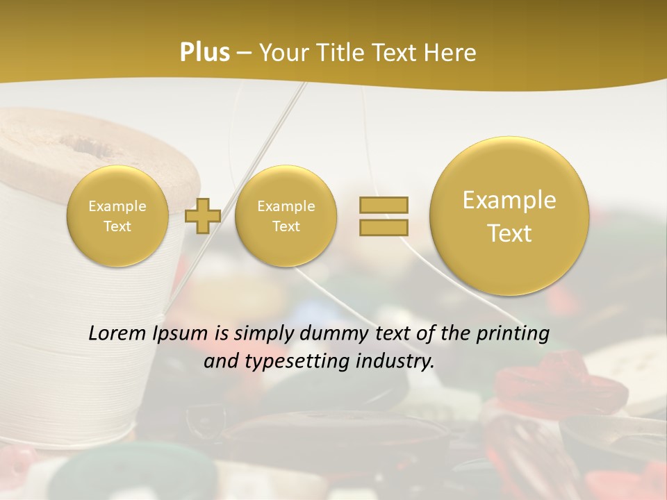 Closeup Clothier Bobbin PowerPoint Template
