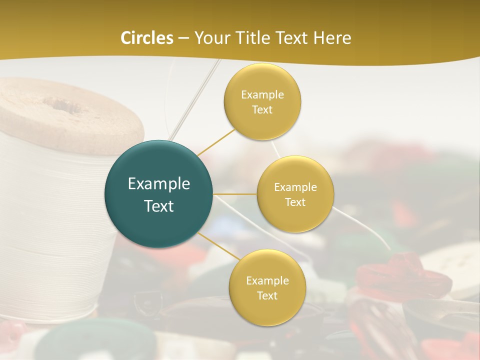 Closeup Clothier Bobbin PowerPoint Template