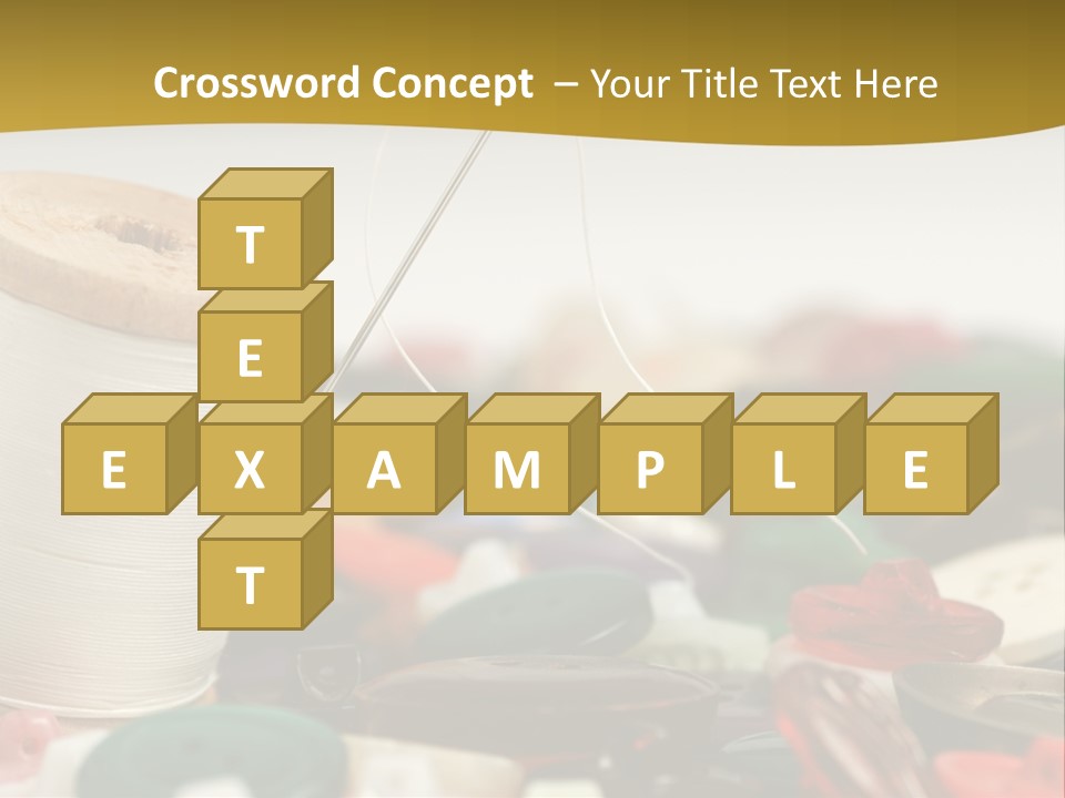 Closeup Clothier Bobbin PowerPoint Template