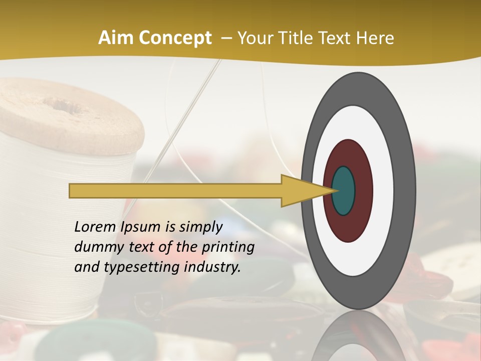 Closeup Clothier Bobbin PowerPoint Template