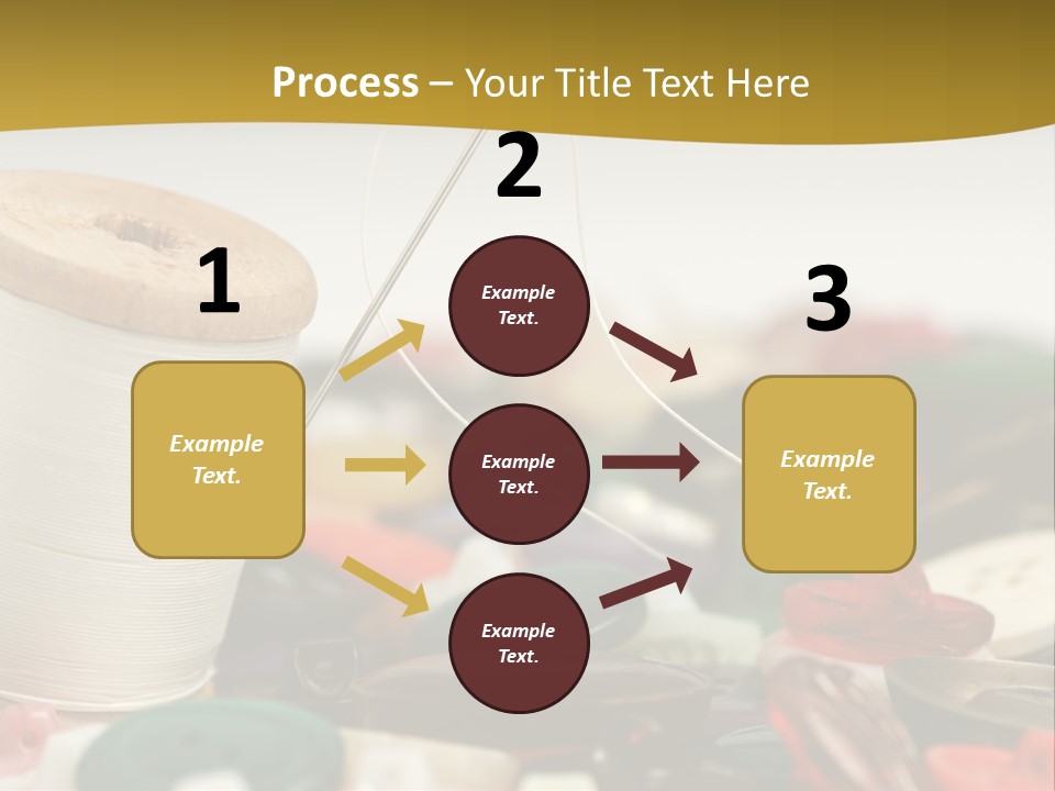 Closeup Clothier Bobbin PowerPoint Template