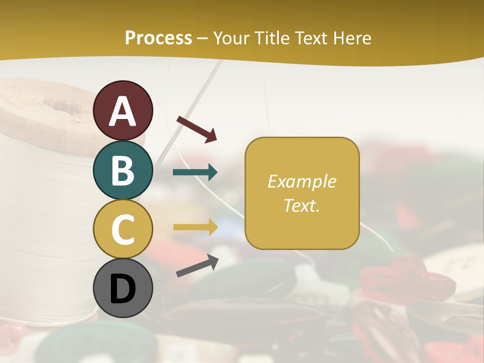 Closeup Clothier Bobbin PowerPoint Template