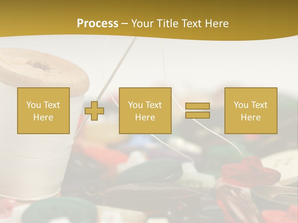 Closeup Clothier Bobbin PowerPoint Template