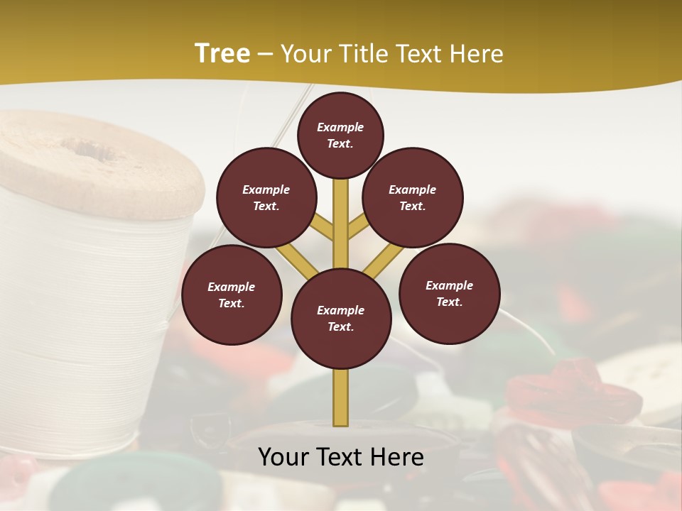 Closeup Clothier Bobbin PowerPoint Template