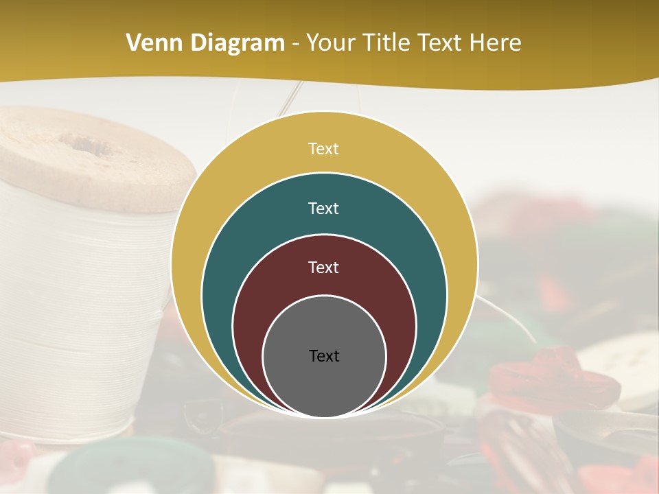 Closeup Clothier Bobbin PowerPoint Template