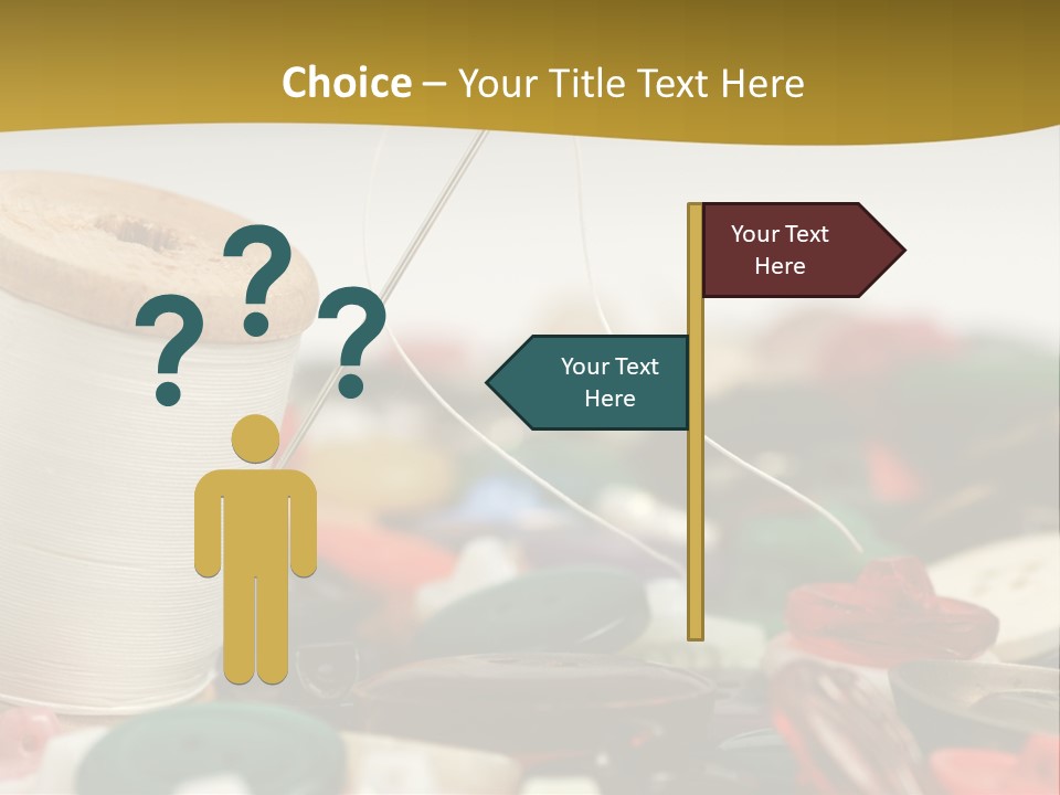 Closeup Clothier Bobbin PowerPoint Template