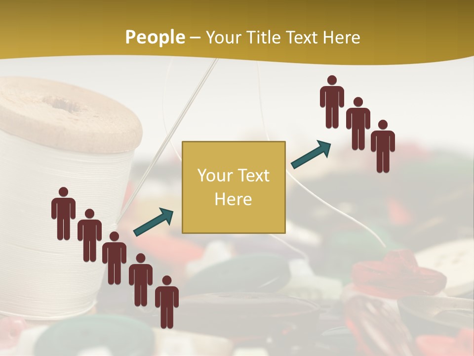 Closeup Clothier Bobbin PowerPoint Template