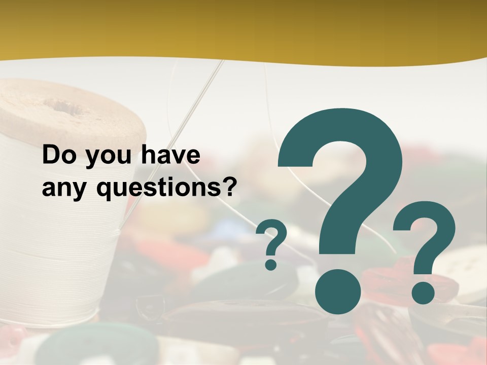 Closeup Clothier Bobbin PowerPoint Template