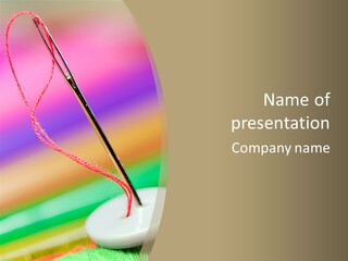 Hobbies Thread Needle PowerPoint Template