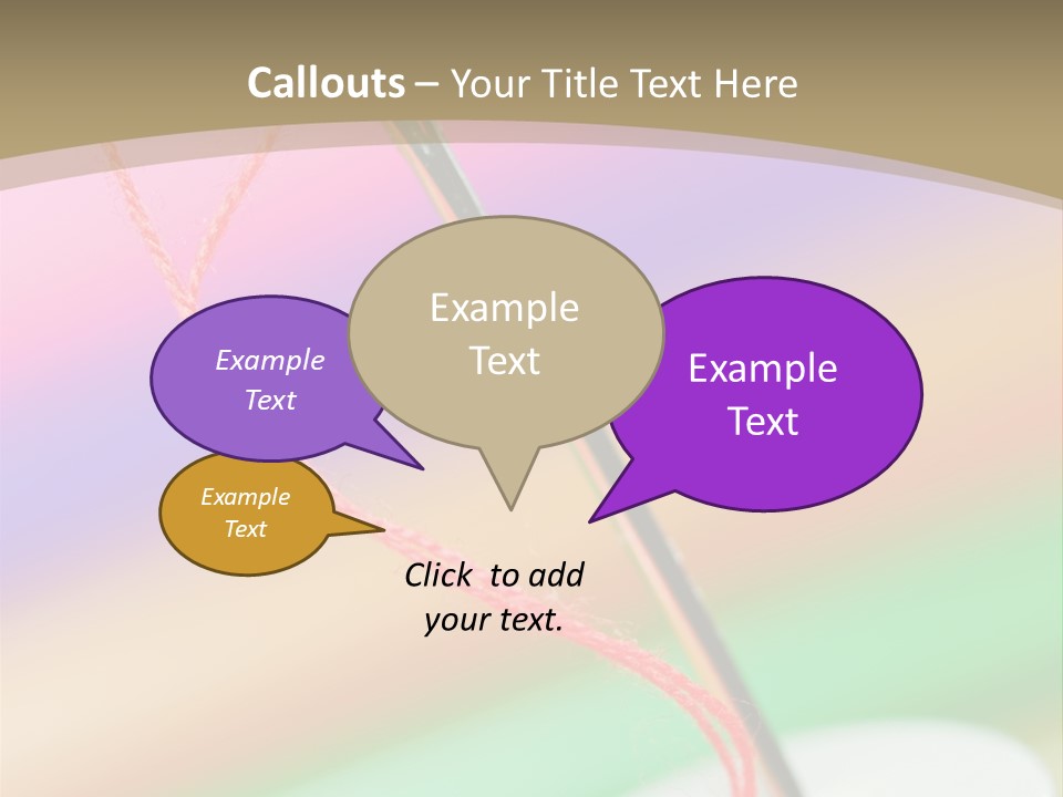 Hobbies Thread Needle PowerPoint Template