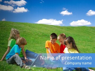 Sky Clouds Field PowerPoint Template