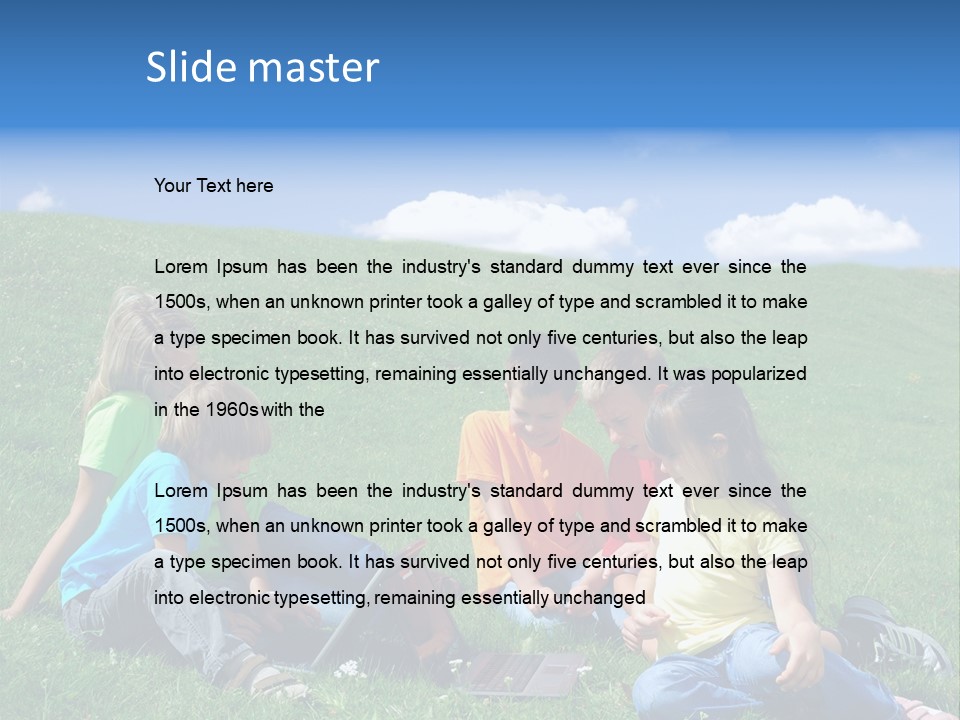 Sky Clouds Field PowerPoint Template