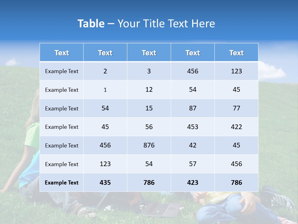 Sky Clouds Field PowerPoint Template